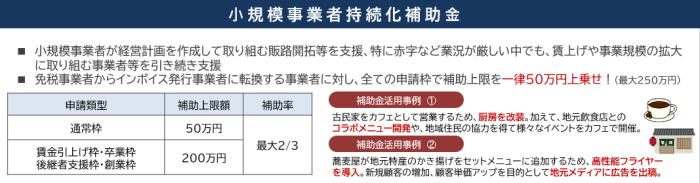 ⼩規模事業者持続化補助⾦の図／岡崎市　税理士法人アイビス