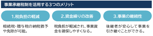 事業承継税制を活用する3つのメリット